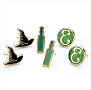 Buy Wicked Hat. Potion And E Logo Stud Earring Set