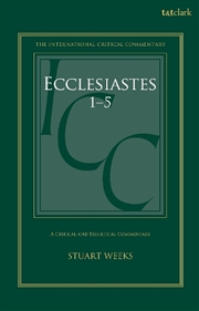 Buy Ecclesiastes 1-5: A Critical and Exegetical Commentary