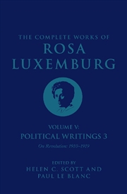 Buy The Complete Works of Rosa Luxemburg Vol