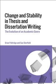 Buy Change and Stability in Thesis and Dissertation Writing: The Evolution of an Academic Genre