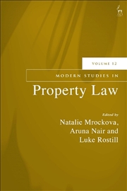 Buy Modern Studies in Property Law, Volume 12