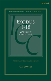 Buy Exodus 1-18: A Critical and Exegetical Commentary: Volume 2: Chapters 11-18