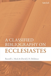 Buy A Classified Bibliography on Ecclesiastes