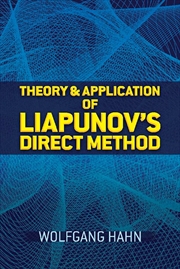 Buy Theory and Application of Liapunov's Direct Method