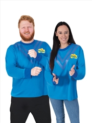 Buy Blue Wiggle Adult Costume Top - Size Std