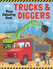 Buy Trucks & Diggers - Mega Colouring Book