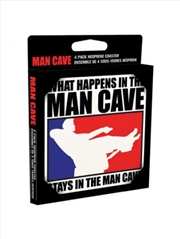 Buy Man Cave (Set of 4 neoprene drinks coasters) poster