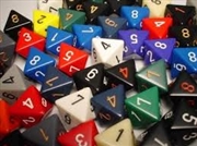 Buy BULK D8 Dice Assorted Loose Opaque Polyhedral (50 Dice in Bag)