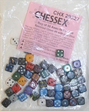 Buy BULK D6 Dice Assorted Loose Speckled 12mm with Pips (50 Dice in Bag)