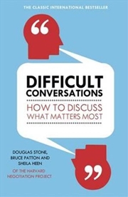 Buy Difficult Conversations