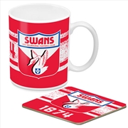 Buy AFL Coffee Mug and Coaster 1st Team Logo Sydney Swans