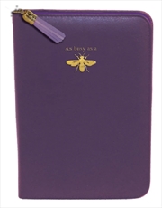 Buy As Busy As A Bee Purple Zip Portfolio Folder