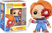 Buy Child's Play - Chucky Half Battle Damaged US Exclusive Pop! Vinyl [RS]