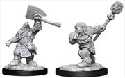 Buy Magic the Gathering - Unpainted Miniatures: Dwarf Fighter & Dwarf Cleric