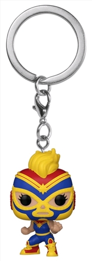 Buy Captain Marvel - Luchadore Captain Marvel Pocket Pop! Keychain