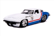 Buy Big Time Muscle - Chevy Corvette Stingray 1963 White 1:24 Scale Diecast Vehicle