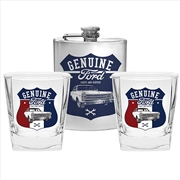 Buy FORD Mustang Set of Two Spirit Glasses and Hip Flask