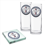 Buy Ford Mustang Set of 2 Highball Glasses and Glass Coasters