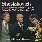 Buy Shostakovich: Vilolin Sonata Viola Sonata Opp. 134