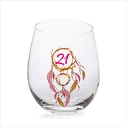Buy 21st Birthday Tallulah Dream Stemless Glass