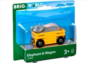 Buy BRIO Vehicle - Elephant and Wagon, 2 pieces