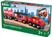 Buy BRIO Rescue Firefighting Train 4 pieces