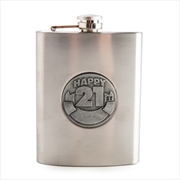 Buy 21st Engravable Metal Flask