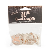 Buy 30th Rose Gold Giant Confetti (100 pcs)