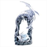 Buy Two White Dragons in Icy Cave Figurine