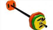 Buy 20kg Standard Rubber Coloured Barbell