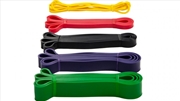 Buy Resistance Band Loop Set of 5 Heavy Duty Gym Yoga Workout