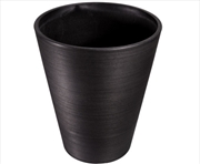 Buy Decorative Textured Round Black Planter 47cm