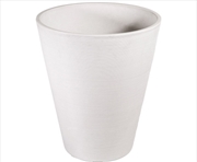 Buy Decorative Textured Round White Planter 47cm