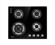 Buy Gas Cooktop 60cm 4 Burner Ceramic Glass