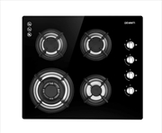 Buy Gas Cooktop 60cm 4 Burner Glass