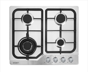 Buy Gas Cooktop 60cm 4 Burner Steel