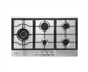 Buy Gas Cooktop 90cm 5 Burner Silver