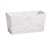 Buy Imitation Stone Concrete White Stone Rectangle Planter 50cm