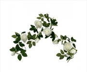 Buy White Rose Garland 190cm