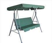 Buy Swing Bench Seat Chair Canopy Furniture 3 Seater Garden Hammock - Dark Green