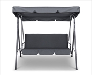 Buy Swing Bench Seat Chair Canopy Furniture 3 Seater Garden Hammock - Grey