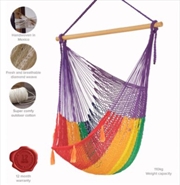 Buy Xl Cotton Chair Rainbow Colour Hammock