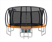 Buy 16ft Round Trampoline With Basketball Hoop - Orange