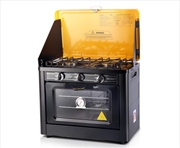 Buy 3 Burner Portable Oven - Black & Yellow