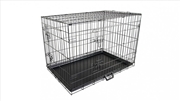 Buy Wire Dog Cage Foldable Crate Kennel with Tray - 48-inch