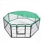 Buy Pet Playpen Heavy Duty 31in 8 Panel Foldable Dog Cage + Cover