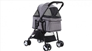 Buy Pet Stroller 4 Wheel - Grey