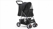 Buy Pet Stroller 4 Wheel - Black