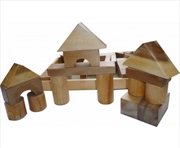 Buy Natural Wood Blocks 34 Pcs