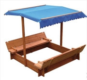 Buy Wooden Toy Sandpit With Canopy